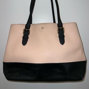 Pink and black large Kate spade shoulder tote bag